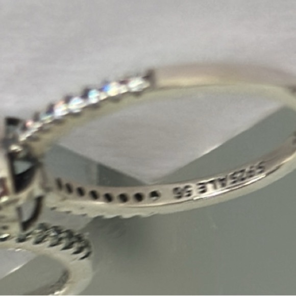 pandora heart cz 925 silver sparkling ring size 7 - Picture 5 of 8